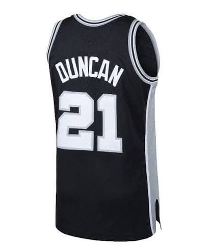 Camisola de Basquete San Antonio Spurs - NBA (Preta e Branca)